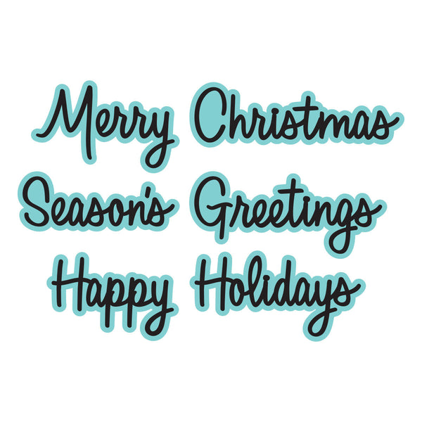 Merry Greetings Etched Dies