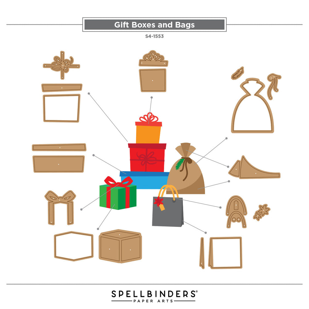 Gift Boxes and Bags Etched Dies by Lisa Horton