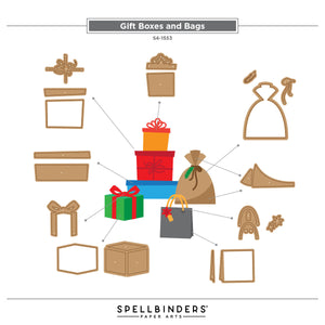Gift Boxes and Bags Etched Dies by Lisa Horton
