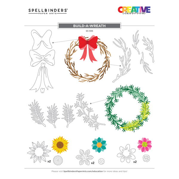 Build-A-Wreath Etched Dies by Suzanne Hue