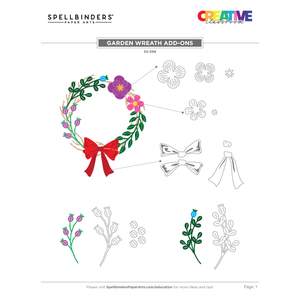 Garden Wreath Add-Ons Etched Dies by Suzanne Hue
