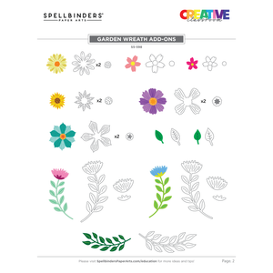 Garden Wreath Add-Ons Etched Dies by Suzanne Hue