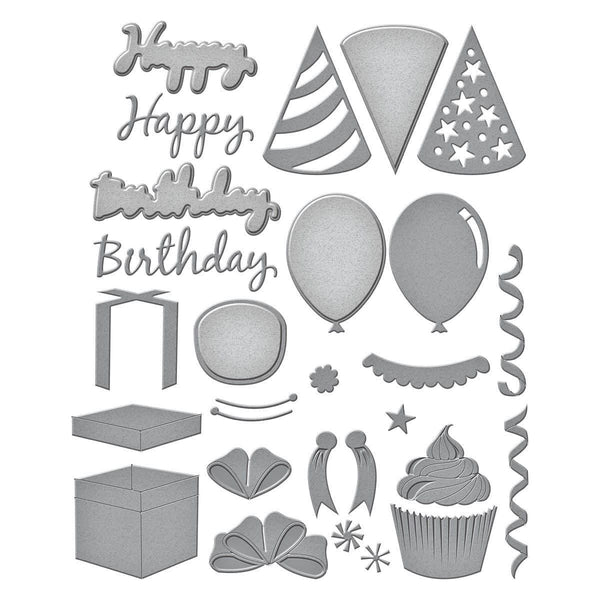 Birthday Wreath Add-Ons Etched Dies by Suzanne Hue