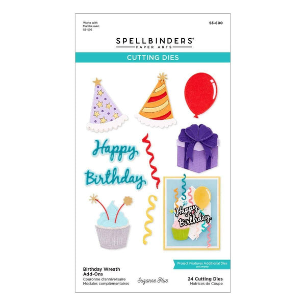 Birthday Wreath Add-Ons Etched Dies by Suzanne Hue
