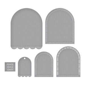 Make a Wish Arch Labels Etched Dies