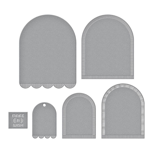 Make a Wish Arch Labels Etched Dies