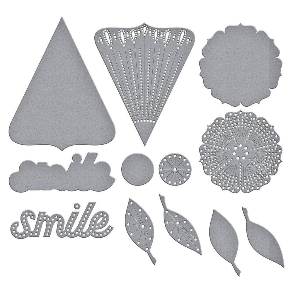 Stitched Petal Bloom Etched Dies from the Storytelling by Spellbinders Scrapbooking Collection