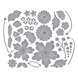 Floral Spray Etched Dies