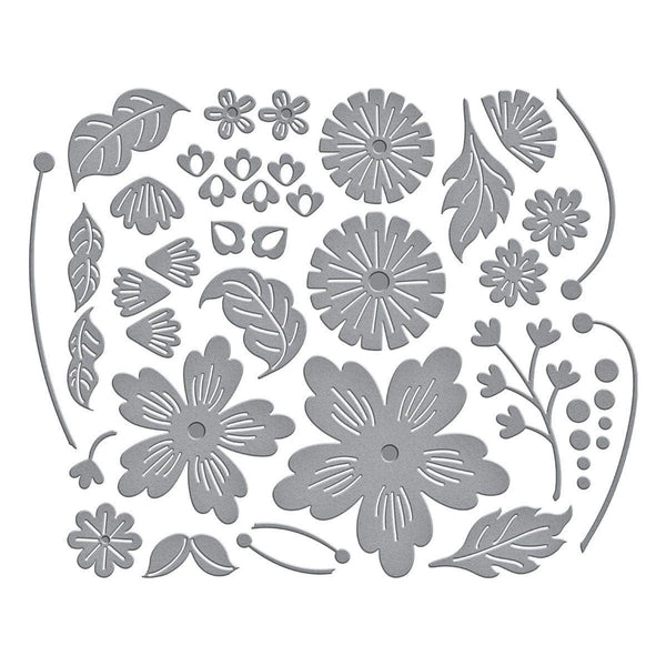 Floral Spray Etched Dies