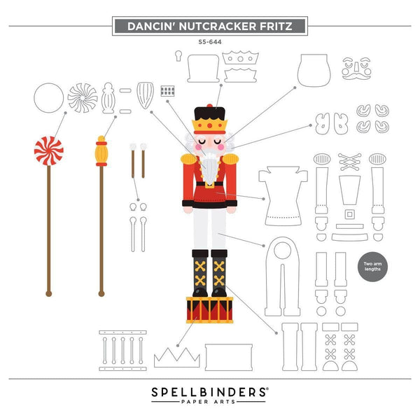 Dancin' Nutcracker Fritz Etched Dies