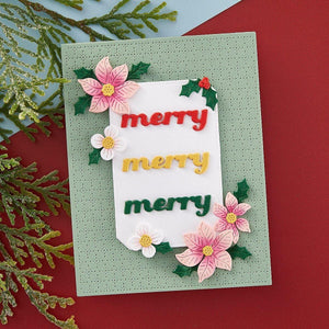 Christmas Greetings Etched Dies