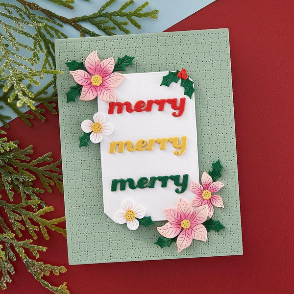 Christmas Greetings Etched Dies