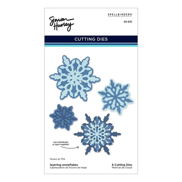 Layering Snowflakes Etched Dies by Simon Hurley