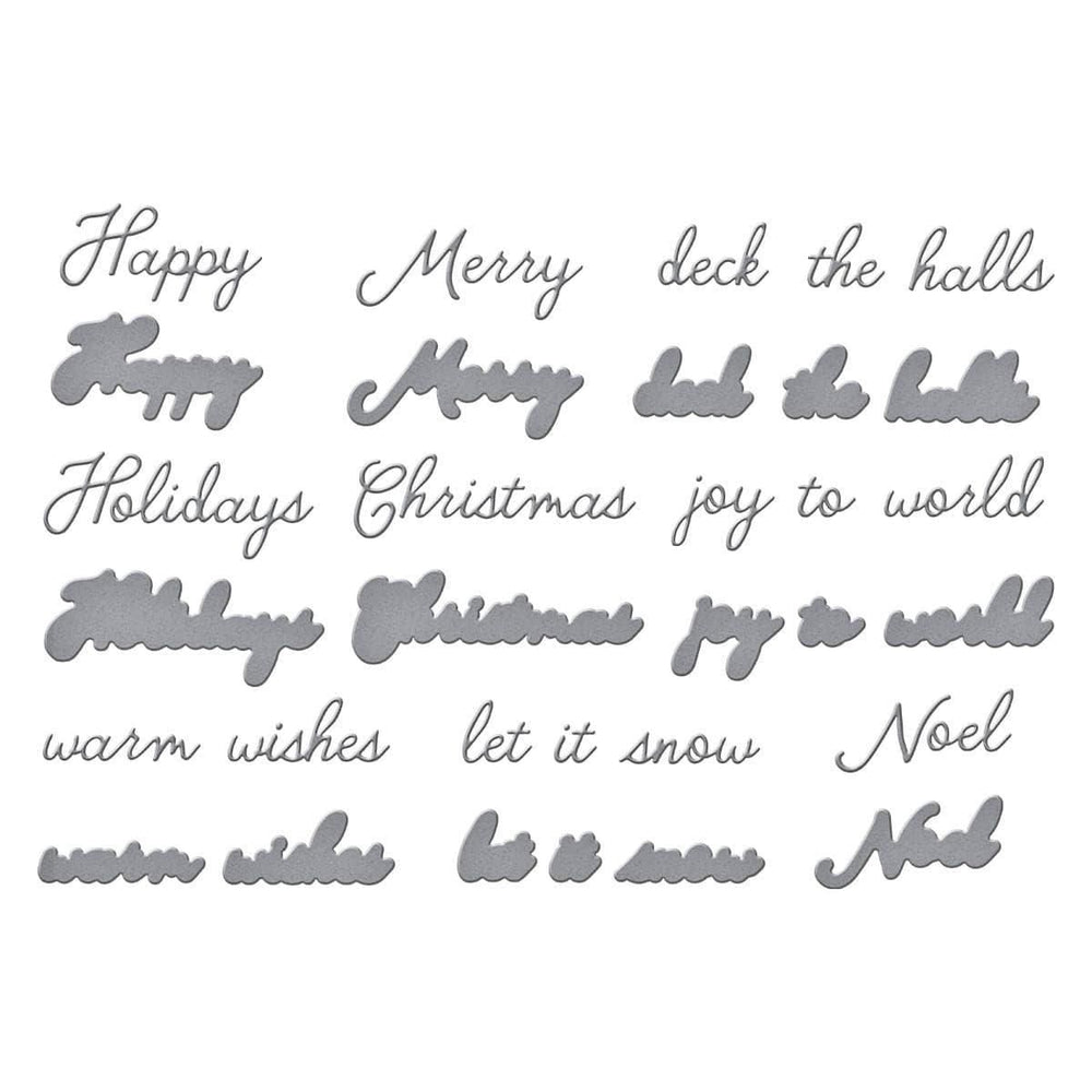 Handwritten Holiday Sentiments Etched Dies by Simon Hurley
