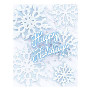 Handwritten Holiday Sentiments Etched Dies by Simon Hurley