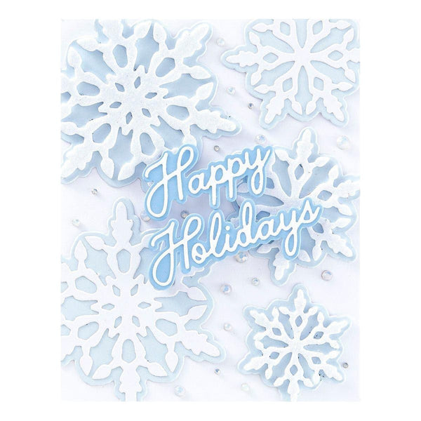 Handwritten Holiday Sentiments Etched Dies by Simon Hurley