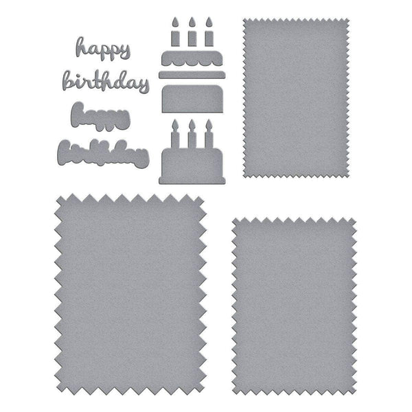 Pinking Edge Birthday Add-Ons Etched Dies by Wendy Vecchi