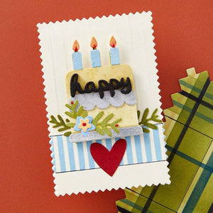 Pinking Edge Birthday Add-Ons Etched Dies by Wendy Vecchi