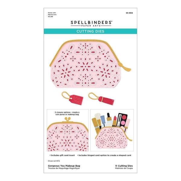 Gorgeous You Makeup Bag Etched Dies