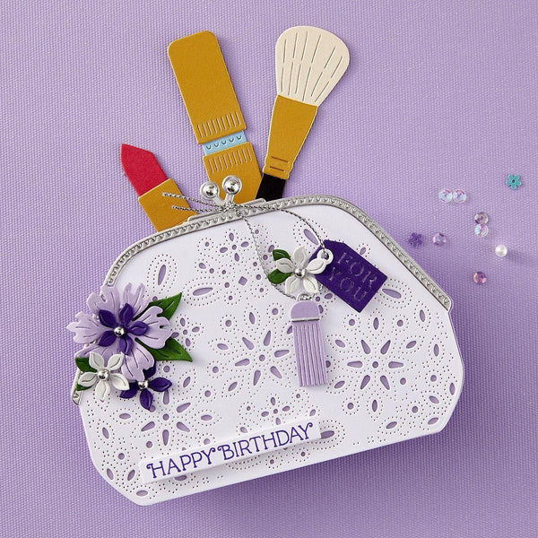 Gorgeous You Makeup Bag Etched Dies