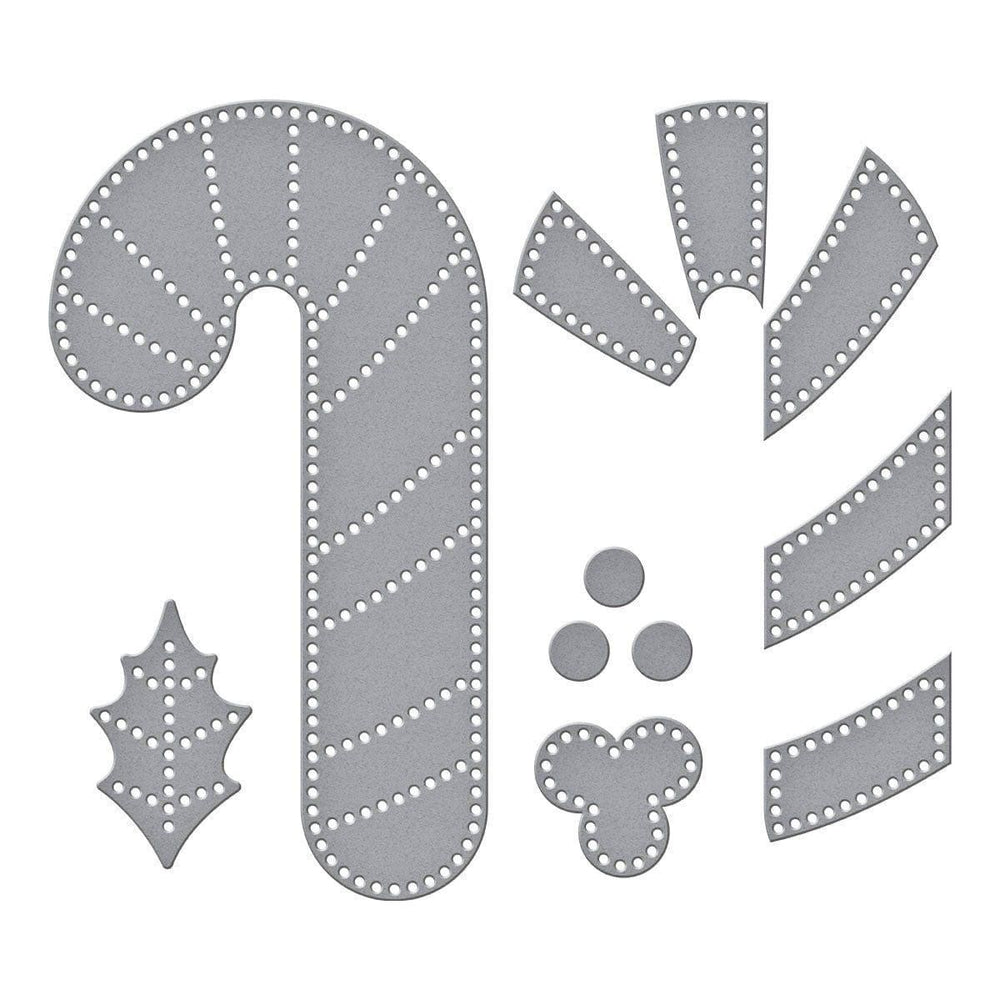 Felt Candy Cane Etched Dies by Nichol Spohr