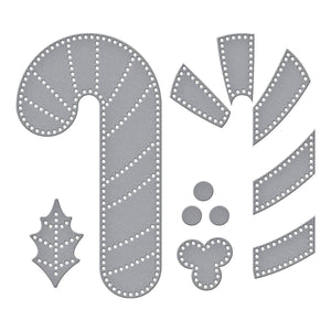 Felt Candy Cane Etched Dies by Nichol Spohr