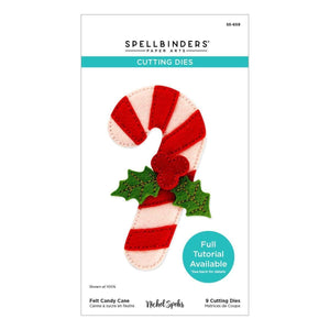 Felt Candy Cane Etched Dies by Nichol Spohr