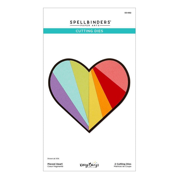 Pieced Heart Etched Dies from the Just Sayin' Collection by Kelly Bangs