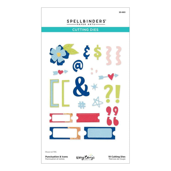 Punctuation & Icons Etched Dies from the Just Sayin' Collection by Kelly Bangs