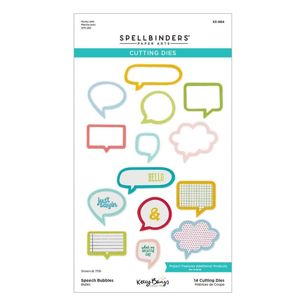 Speech Bubbles Etched Dies from the Just Sayin' Collection by Kelly Bangs
