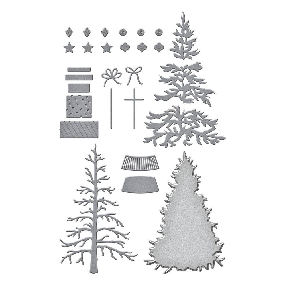 Classic Christmas Tree Etched Dies by Simon Hurley