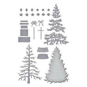 Classic Christmas Tree Etched Dies by Simon Hurley