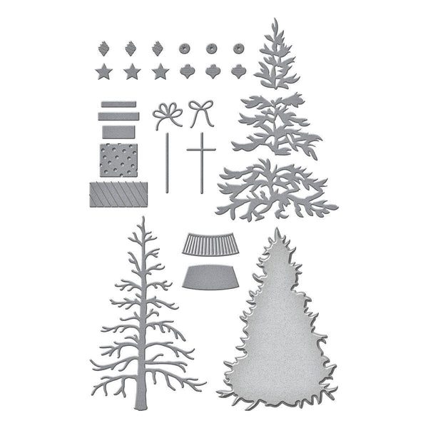 Classic Christmas Tree Etched Dies by Simon Hurley
