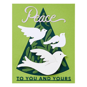 Peace Dove  Etched Dies from the Season of Wonder Collection by Stampendous