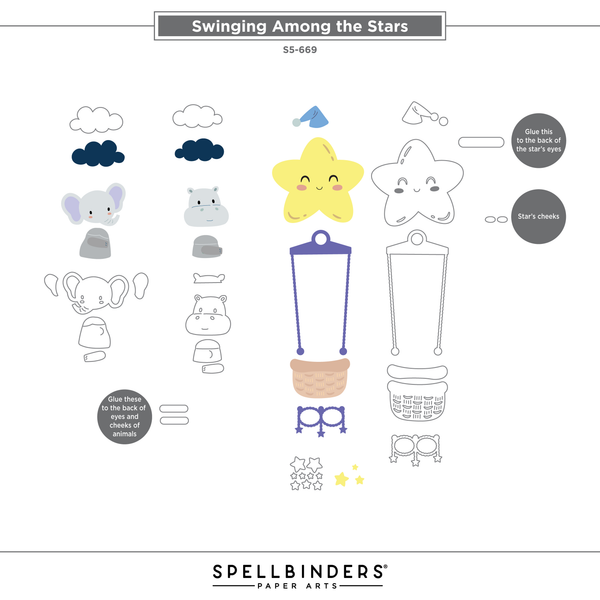 Swinging Among the Stars Etched Dies