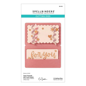 Treat Yourself Gift Card Holder Etched Dies from the Bougie Birthday Collection by Nina Boettcher