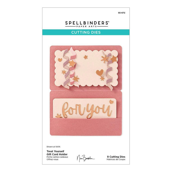 Treat Yourself Gift Card Holder Etched Dies from the Bougie Birthday Collection by Nina Boettcher