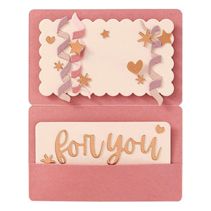 Treat Yourself Gift Card Holder Etched Dies from the Bougie Birthday Collection by Nina Boettcher