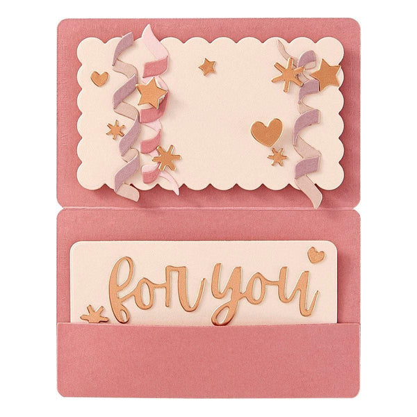 Treat Yourself Gift Card Holder Etched Dies from the Bougie Birthday Collection by Nina Boettcher