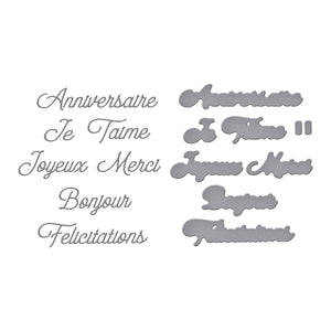 French Everyday Sentiments Etched Dies