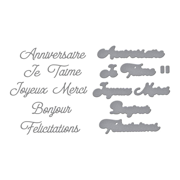 French Everyday Sentiments Etched Dies