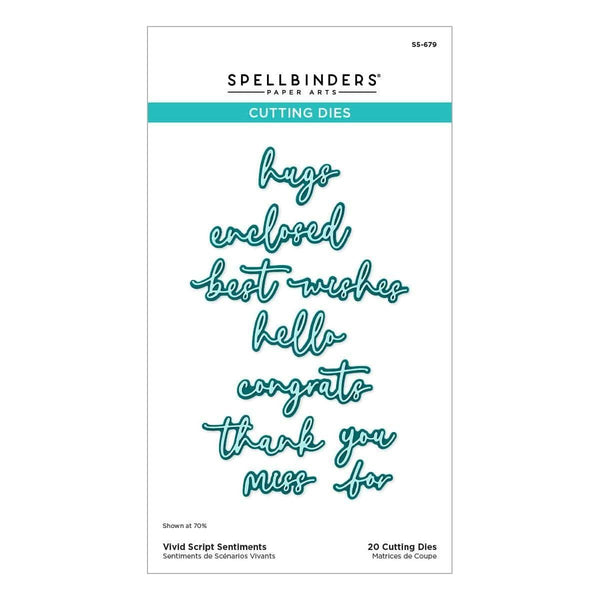Vivid Script Sentiments Etched Dies from the Vivid Expressions Collection