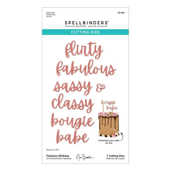 Fabulous Birthday Etched Dies from the Bougie Birthday Collection by Nina Boettcher