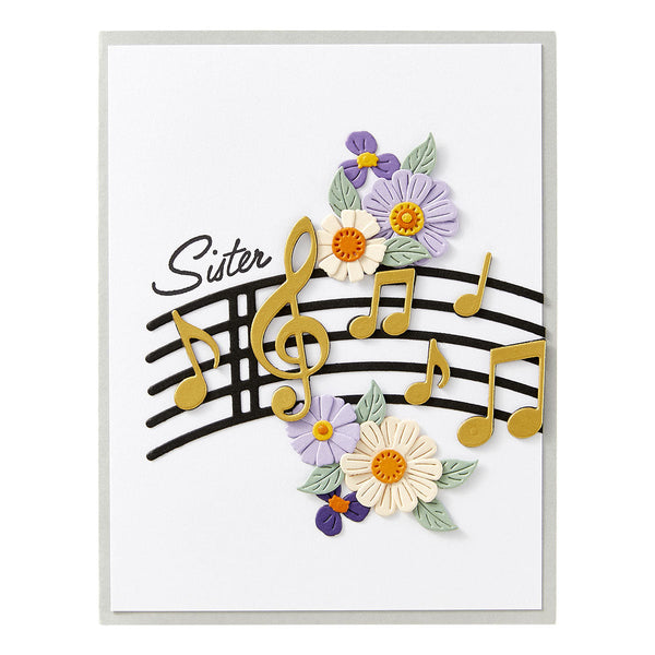 Musical Notes & Stave Pop-Up Etched Dies by Bibi Cameron