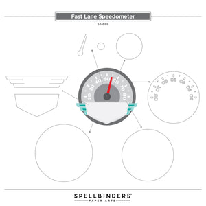 Speedometer Etched Dies by Mindy Eggen
