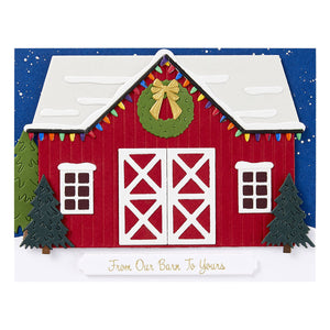 Country Christmas Barn Etched Dies by Annie Williams