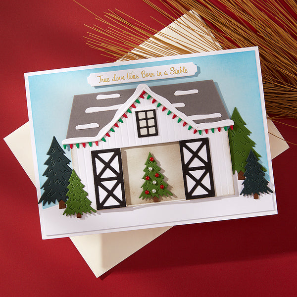 Country Christmas Banner & Sentiments Press + Foil Plate & Die Set by Annie Williams