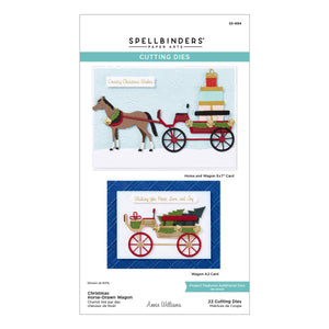 Christmas Horse-Drawn Wagon Etched Dies by Annie Williams