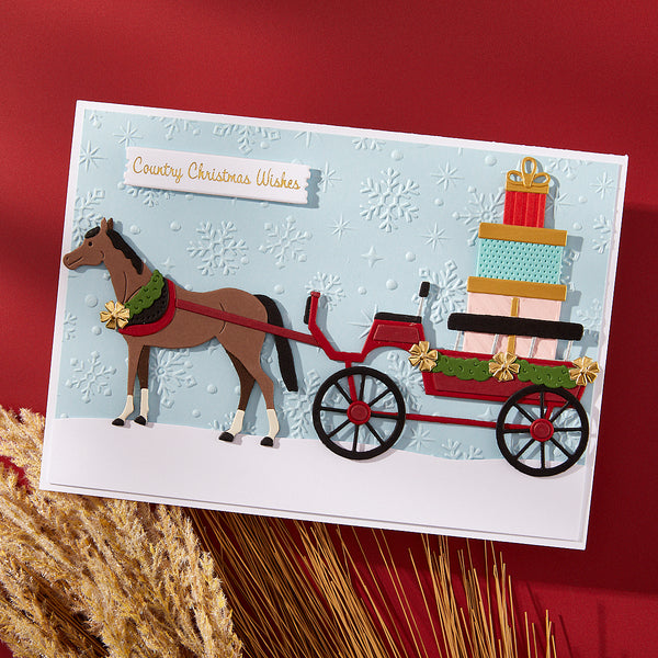 Country Christmas Banner & Sentiments Press + Foil Plate & Die Set by Annie Williams