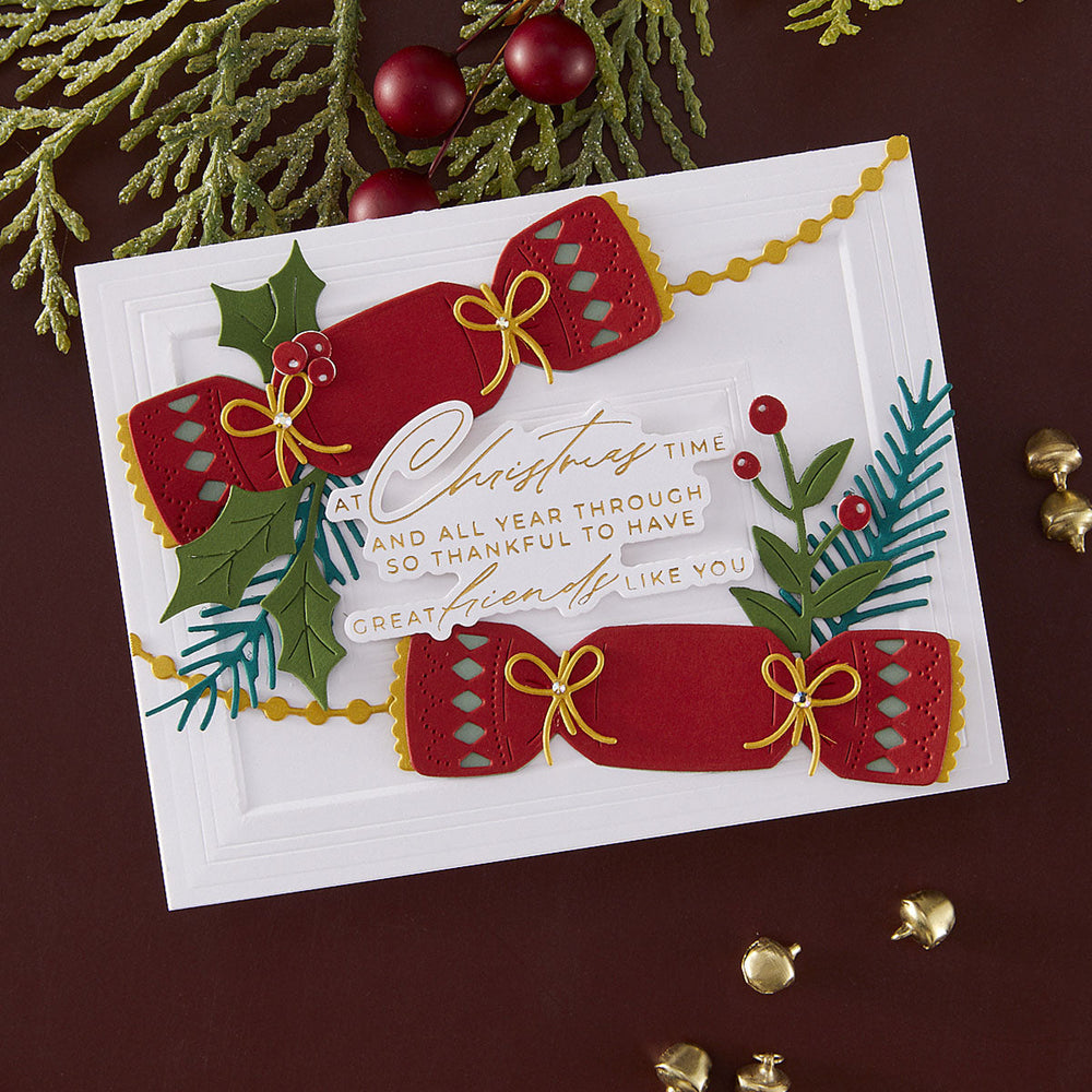 Christmas Cheer Sentiments BetterPress Plate & Die Set by Yana Smakula